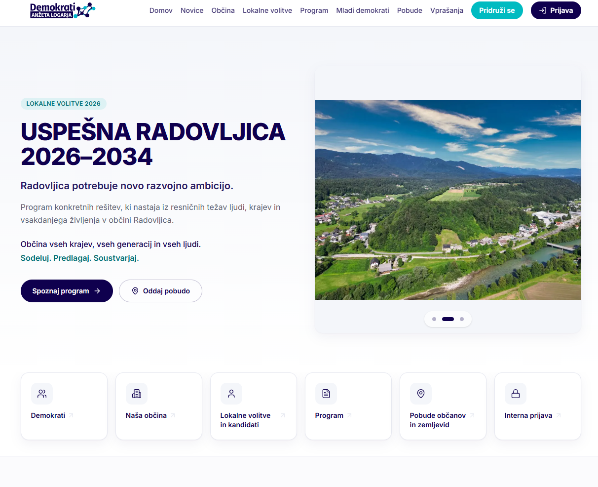 Predogled projekta Demokrati Radovljica